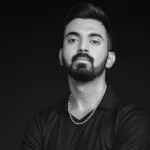 Photo of KL Rahul in black and white