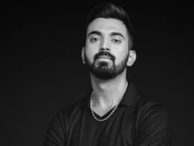 Photo of KL Rahul in black and white