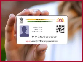 Someone holding adhaar