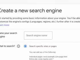 Screenshot of Google Programmable Search Engine